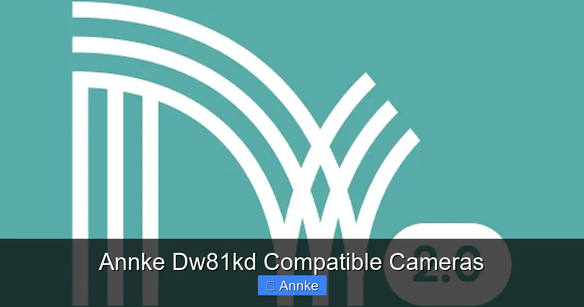 Annke Dw81kd Compatible Cameras