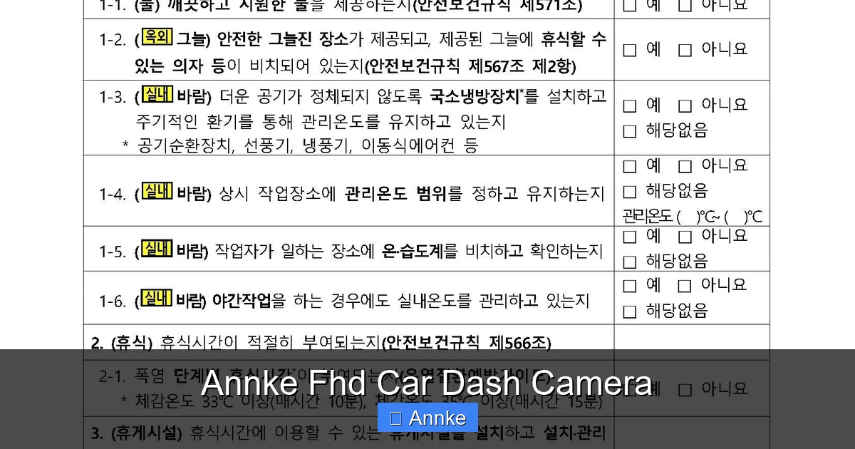 Annke Fhd Car Dash Camera