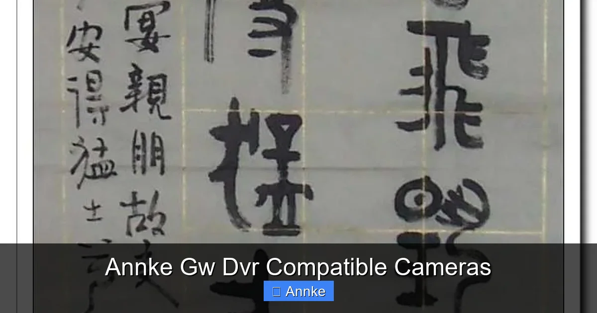 Annke Gw Dvr Compatible Cameras