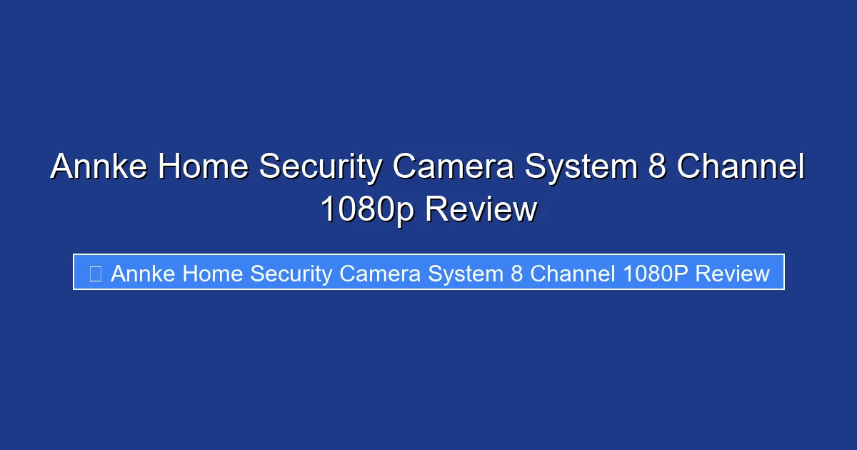 Annke Home Security Camera System 8 Channel 1080p Review