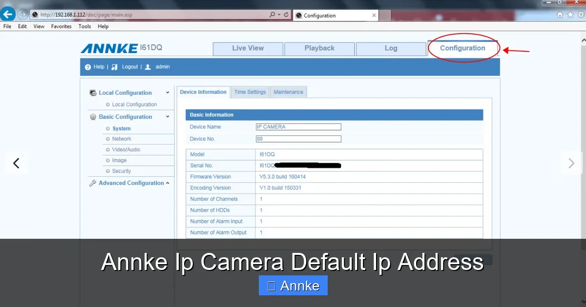 Annke Ip Camera Default Ip Address