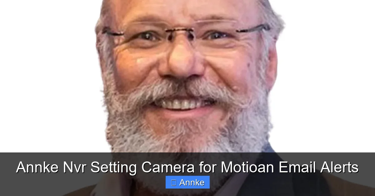 Annke Nvr Setting Camera for Motioan Email Alerts