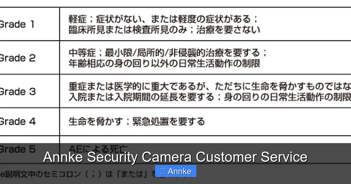 Annke Security Camera Customer Service