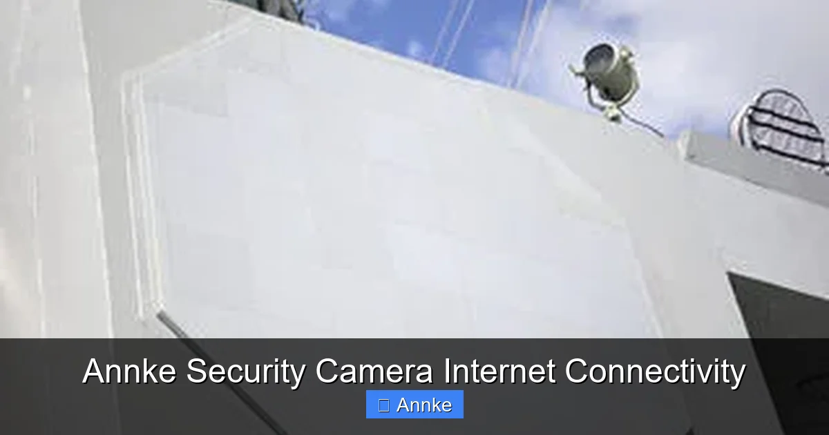 Annke Security Camera Internet Connectivity