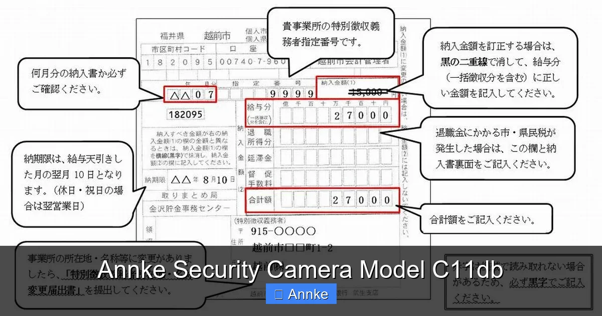 Annke Security Camera Model C11db