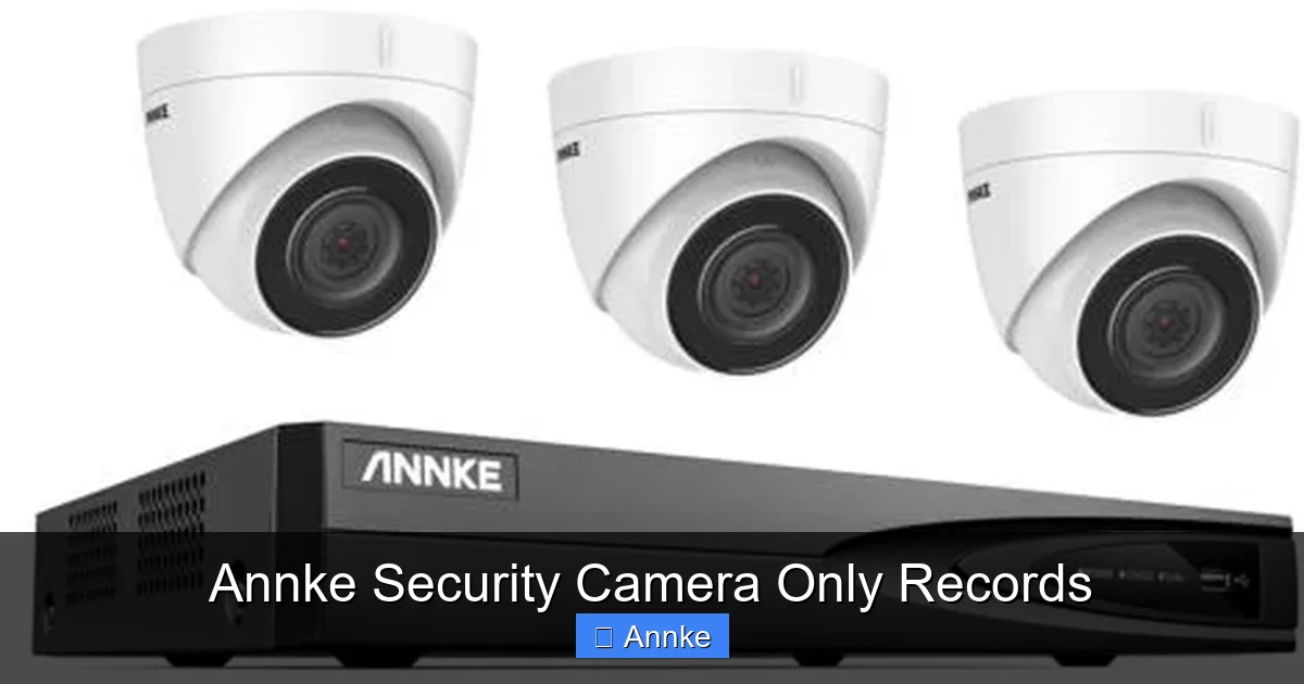 Annke Security Camera Only Records