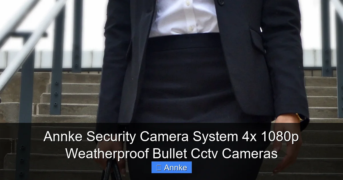Annke Security Camera System 4x 1080p Weatherproof Bullet Cctv Cameras
