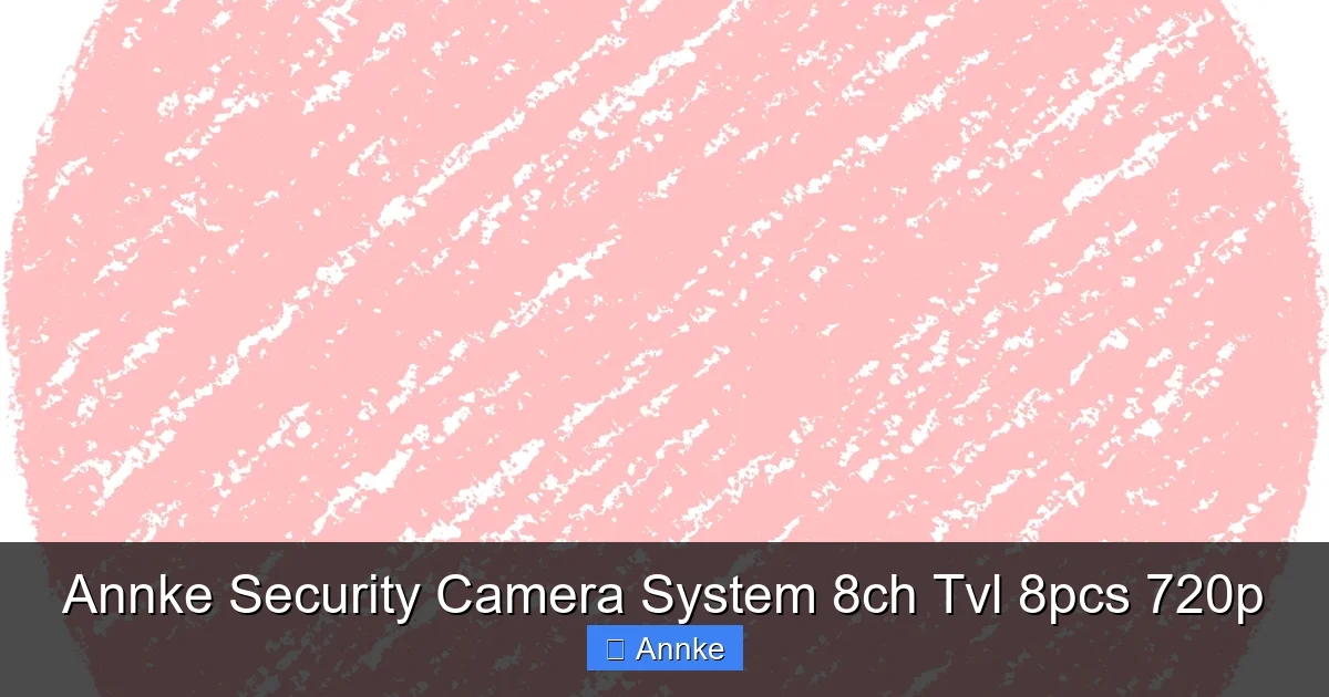 Annke Security Camera System 8ch Tvl 8pcs 720p