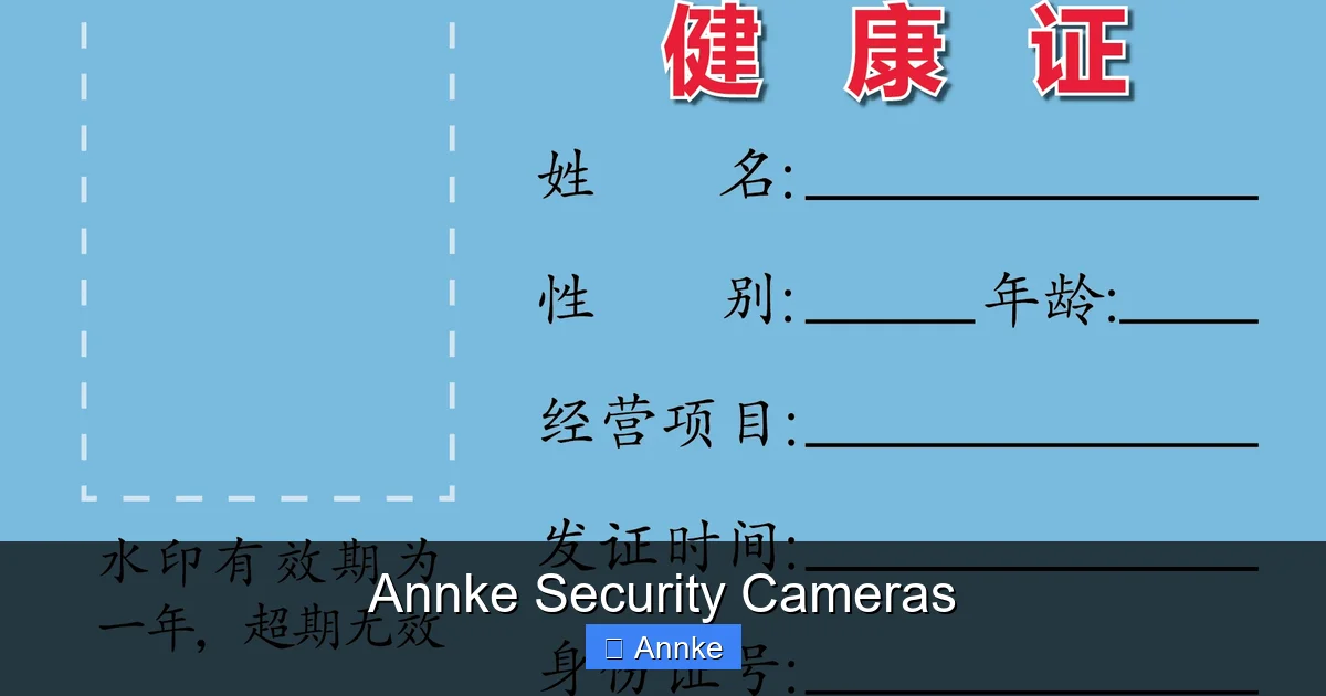 Annke Security Cameras