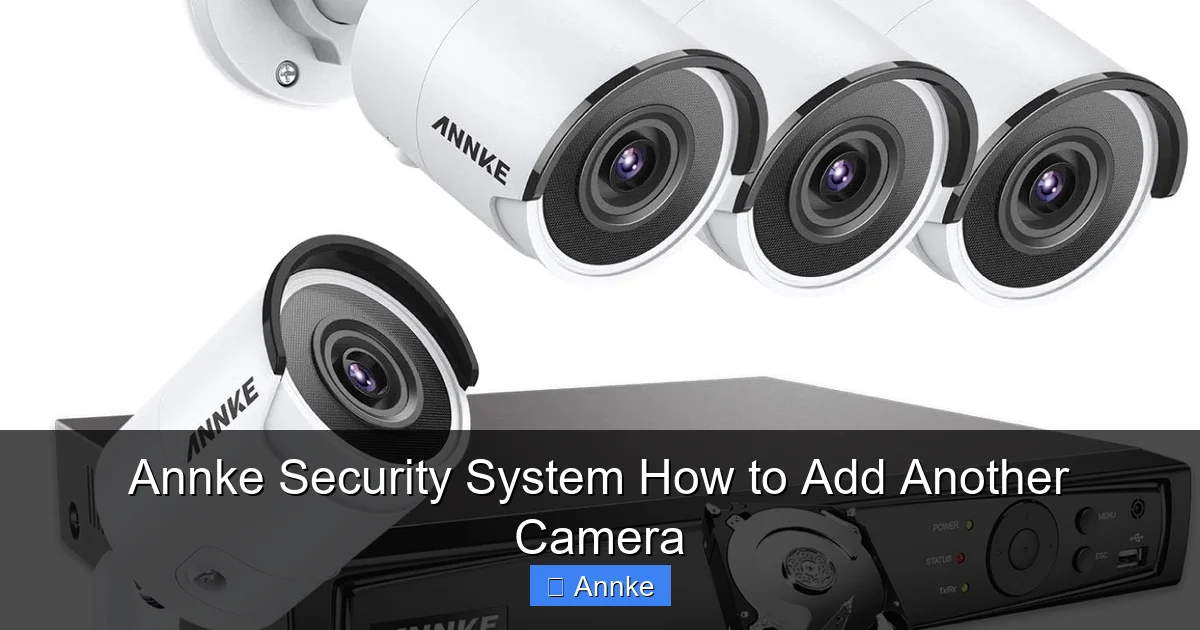 Annke Security System How to Add Another Camera