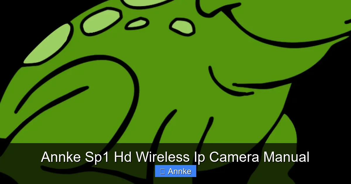 Annke Sp1 Hd Wireless Ip Camera Manual
