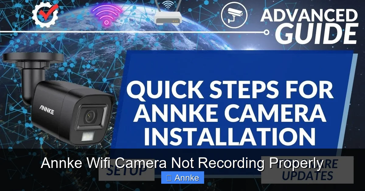 Annke Wifi Camera Not Recording Properly
