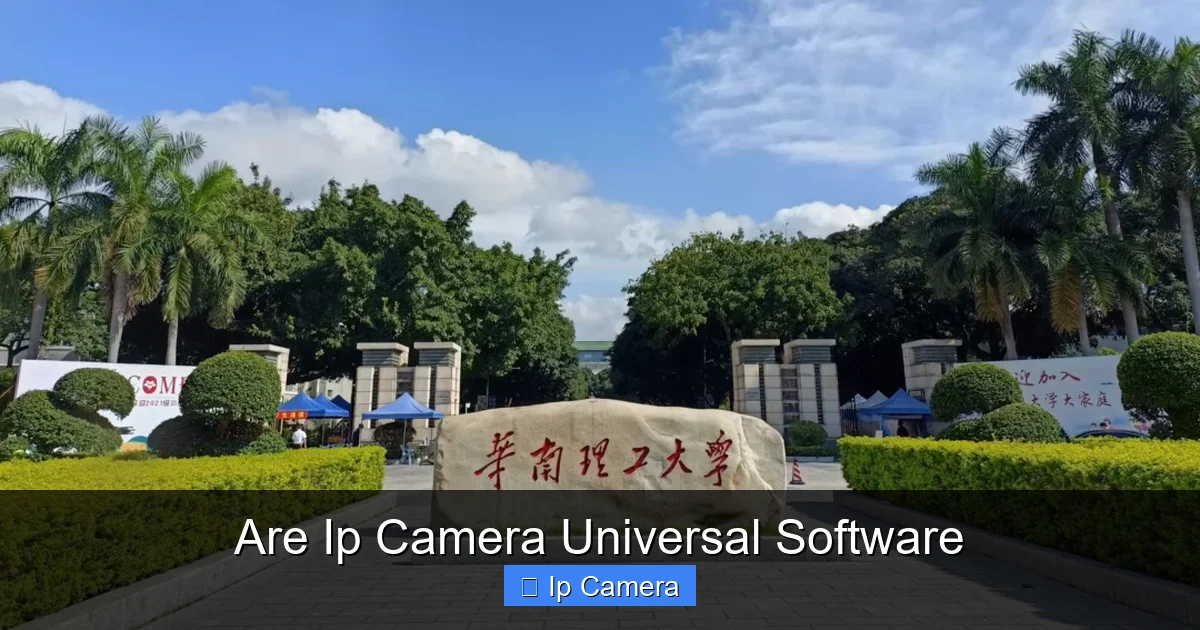 Are Ip Camera Universal Software