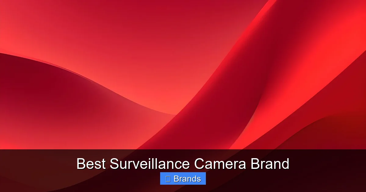 Best Surveillance Camera Brand