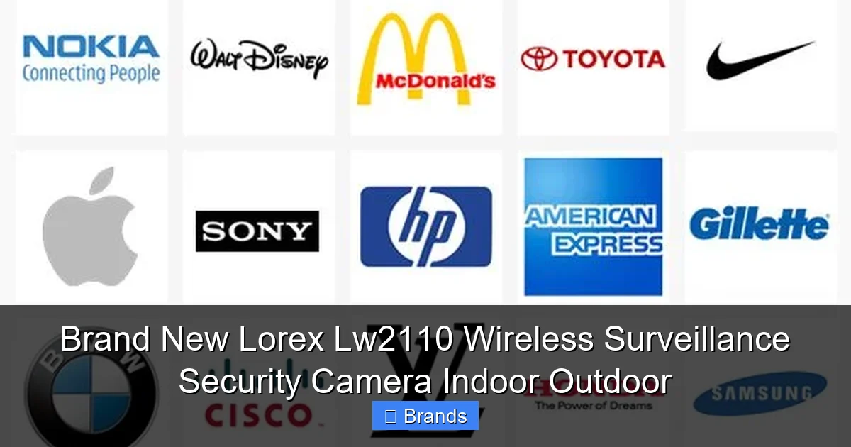 Brand New Lorex Lw2110 Wireless Surveillance Security Camera Indoor Outdoor