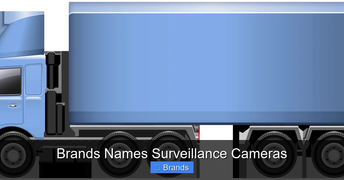 Brands Names Surveillance Cameras