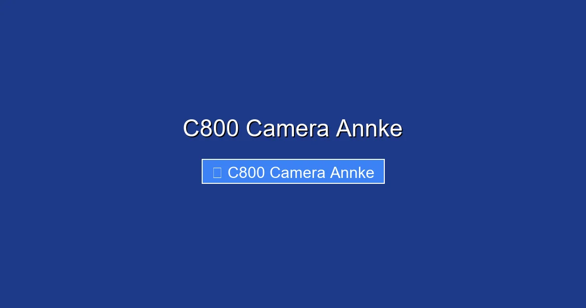 C800 Camera Annke