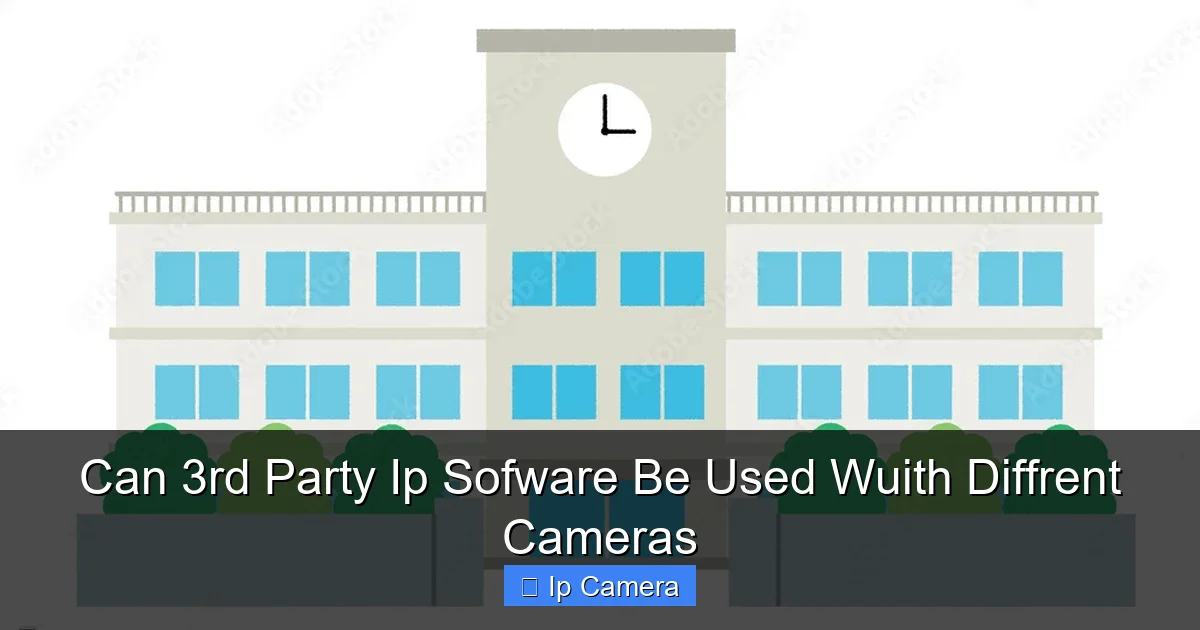 Can 3rd Party Ip Sofware Be Used Wuith Diffrent Cameras