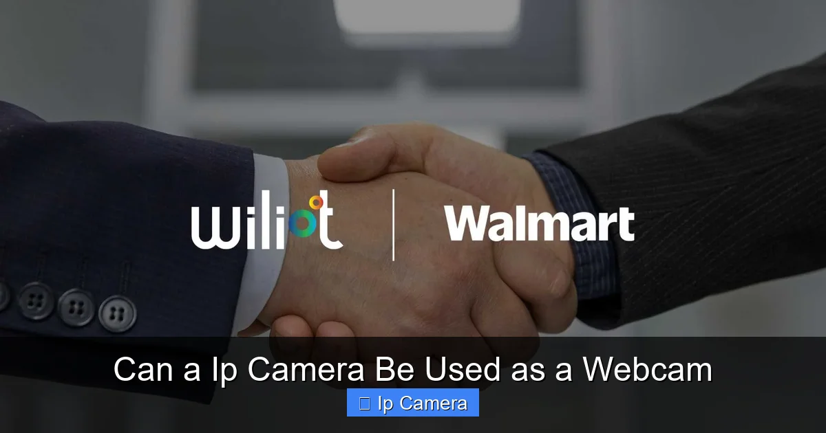 Can a Ip Camera Be Used as a Webcam