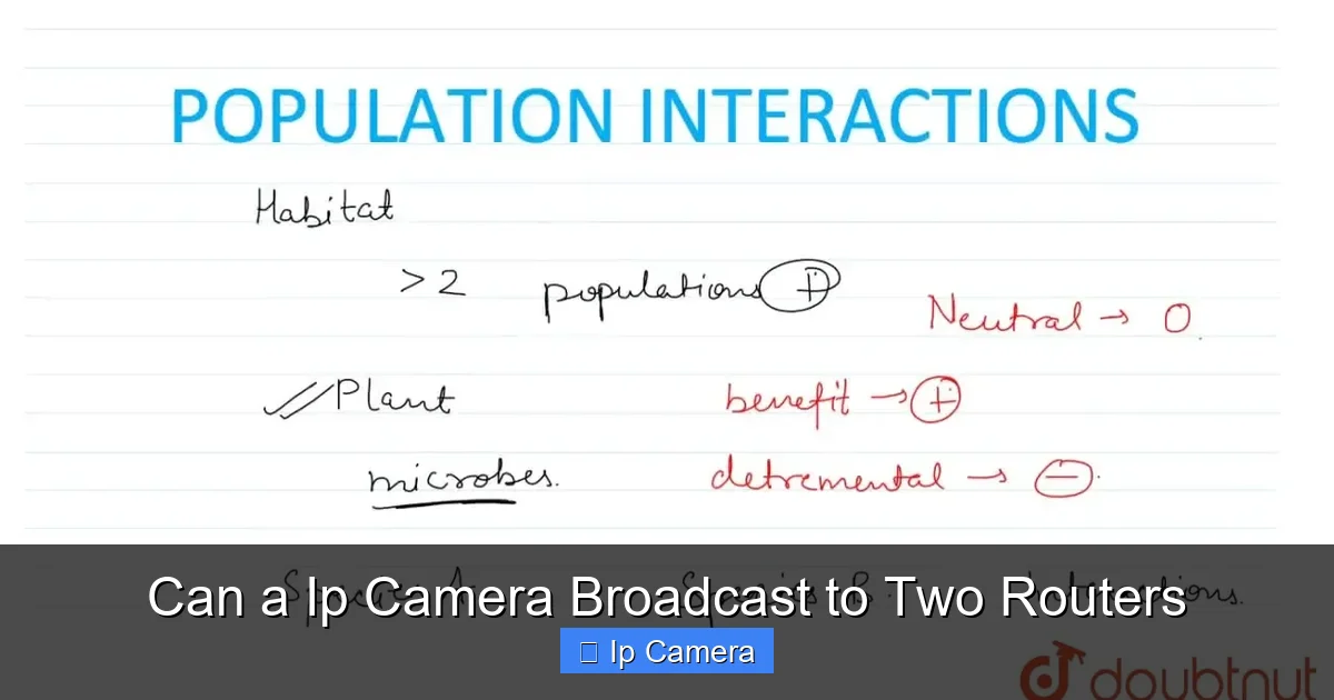 Can a Ip Camera Broadcast to Two Routers