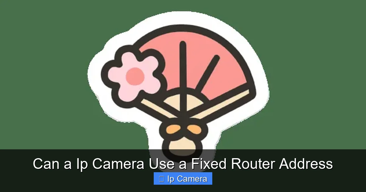 Can a Ip Camera Use a Fixed Router Address