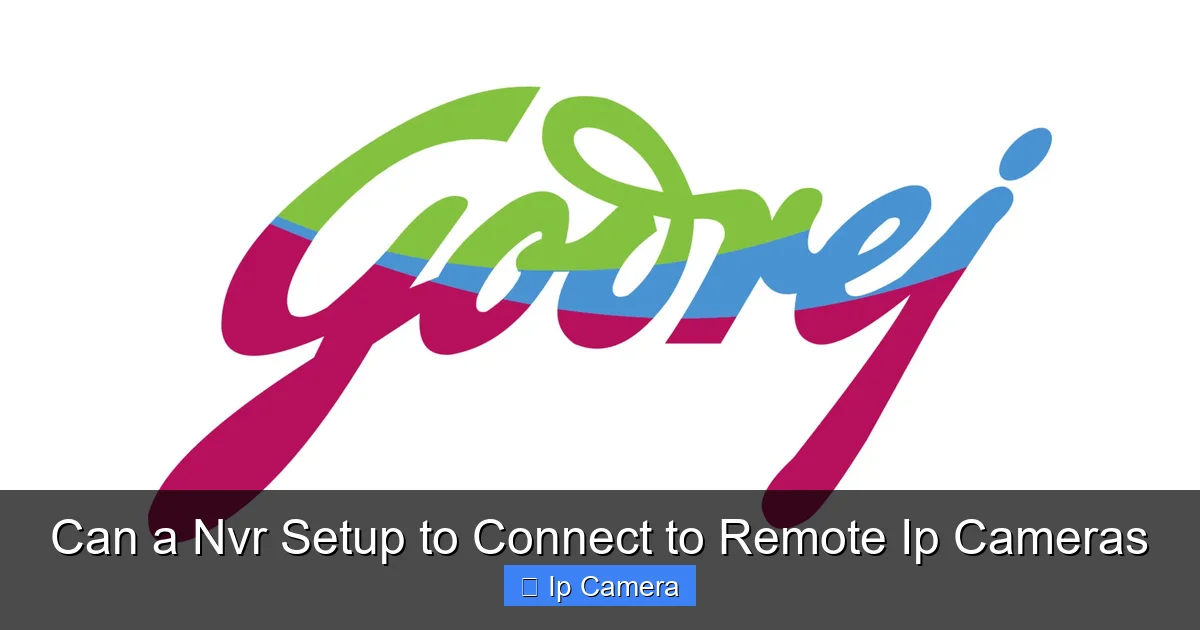 Can a Nvr Setup to Connect to Remote Ip Cameras