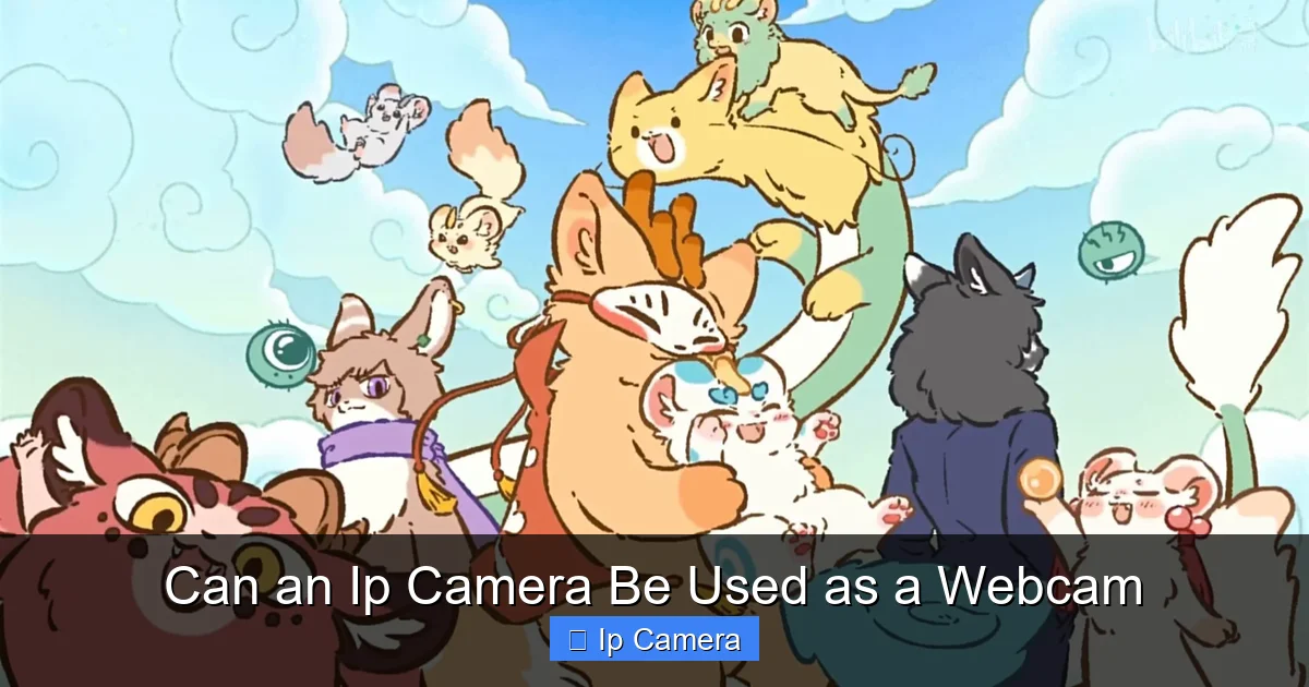 Can an Ip Camera Be Used as a Webcam