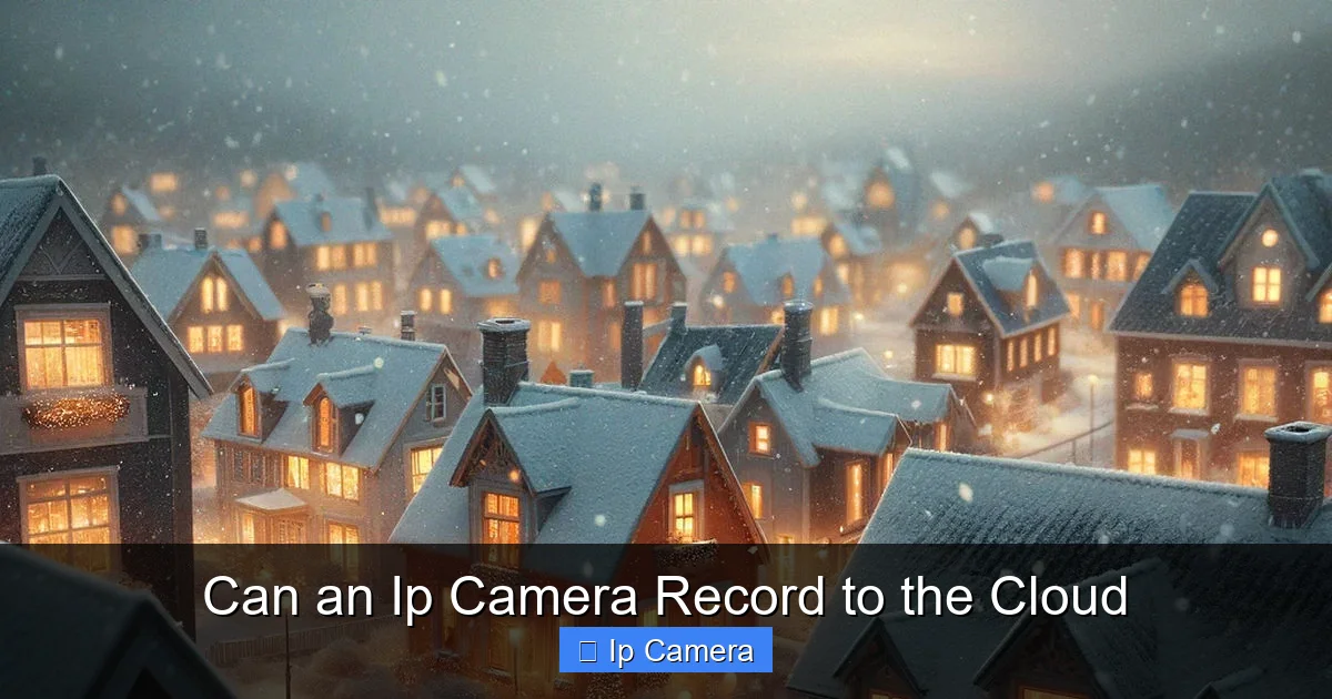 Can an Ip Camera Record to the Cloud