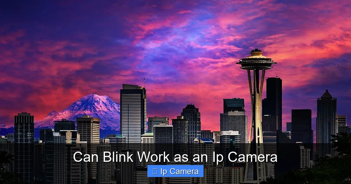 Can Blink Work as an Ip Camera