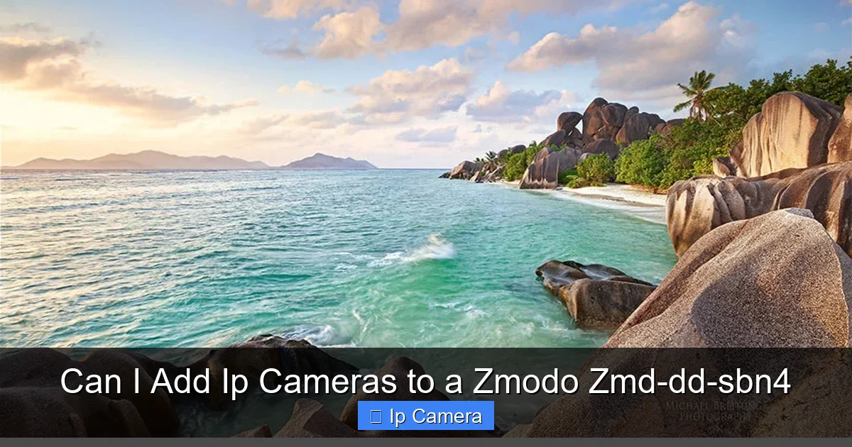 Can I Add Ip Cameras to a Zmodo Zmd-dd-sbn4