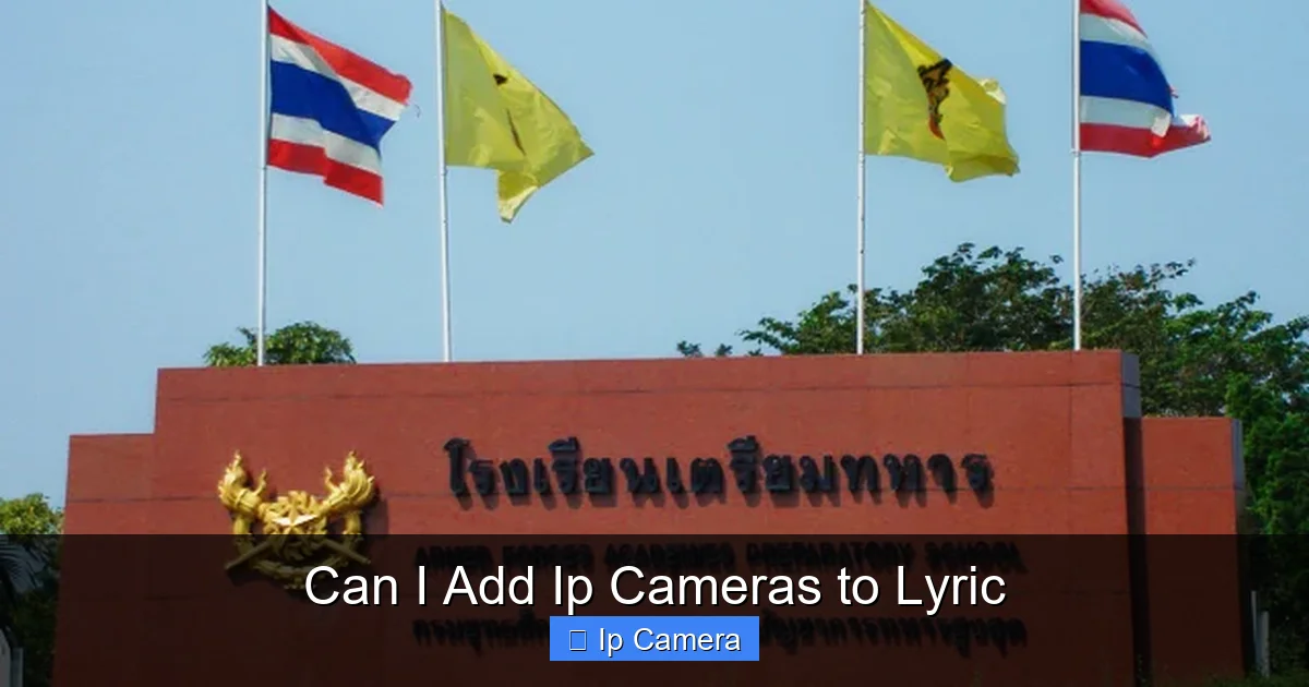 Can I Add Ip Cameras to Lyric