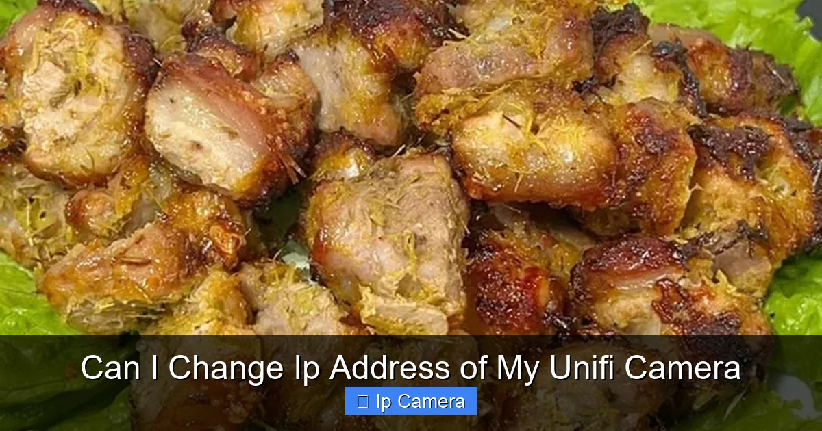 Can I Change Ip Address of My Unifi Camera