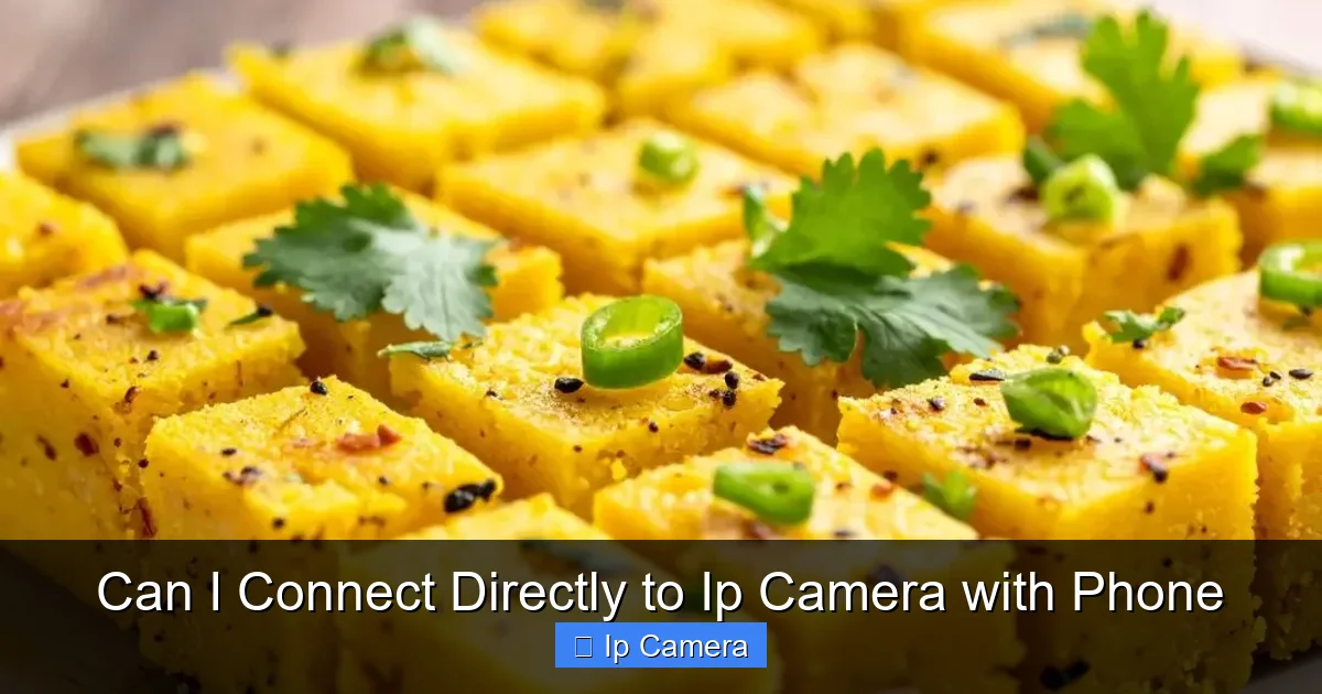 Can I Connect Directly to Ip Camera with Phone