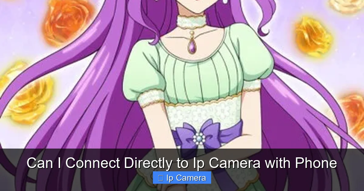 Can I Connect Directly to Ip Camera with Phone