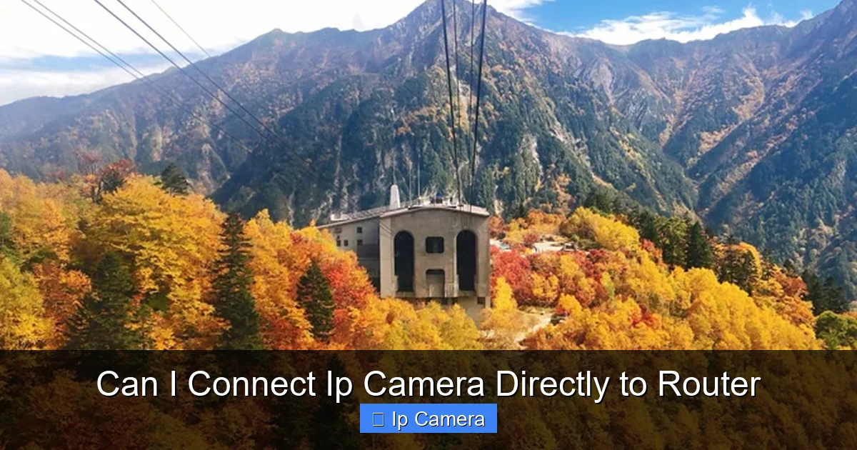 Can I Connect Ip Camera Directly to Router