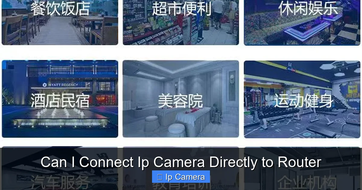 Can I Connect Ip Camera Directly to Router