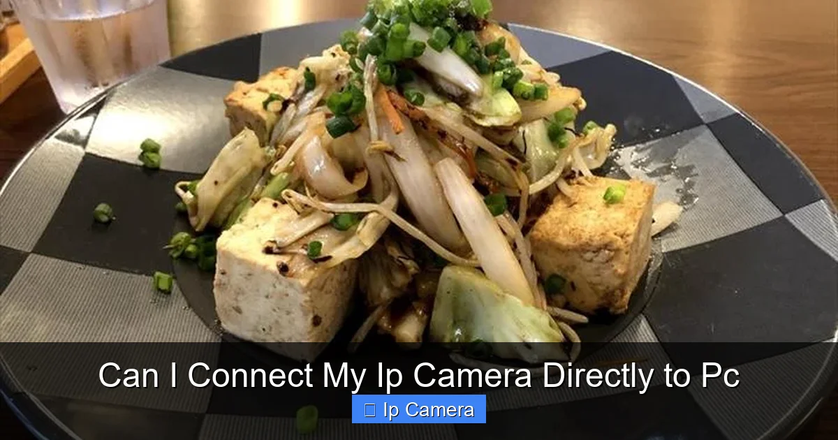 Can I Connect My Ip Camera Directly to Pc