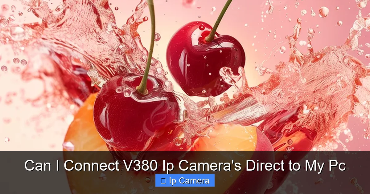 Can I Connect V380 Ip Camera's Direct to My Pc