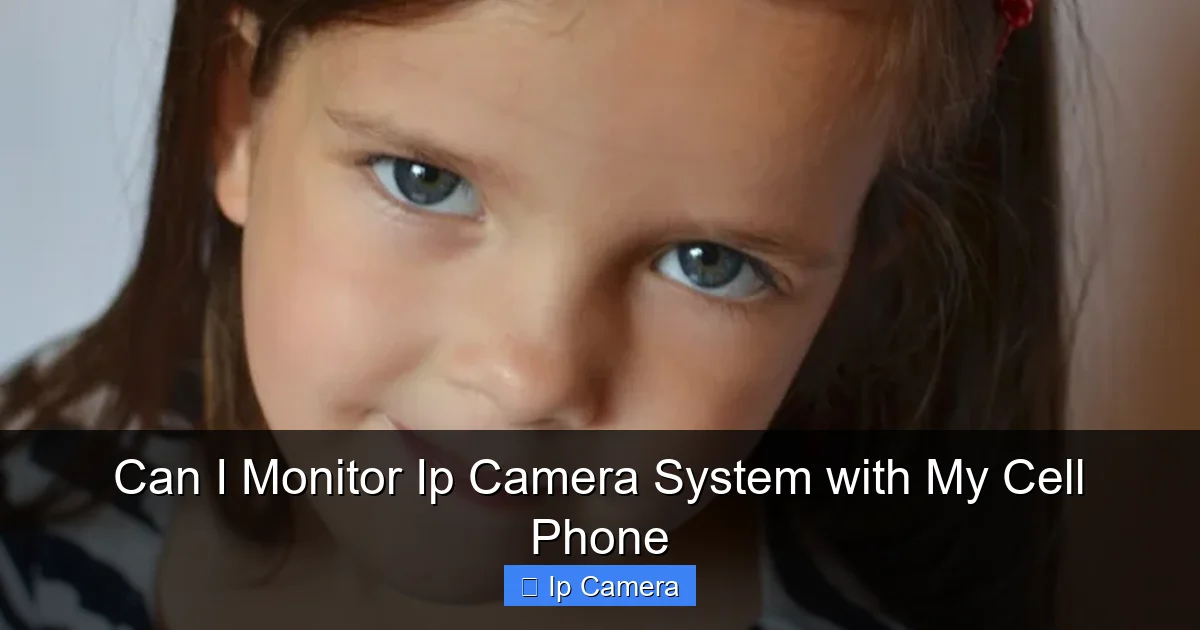 Can I Monitor Ip Camera System with My Cell Phone