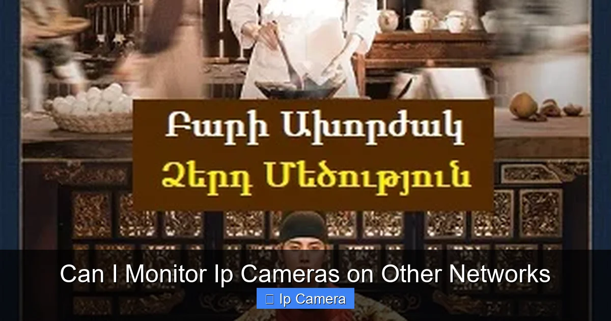 Can I Monitor Ip Cameras on Other Networks