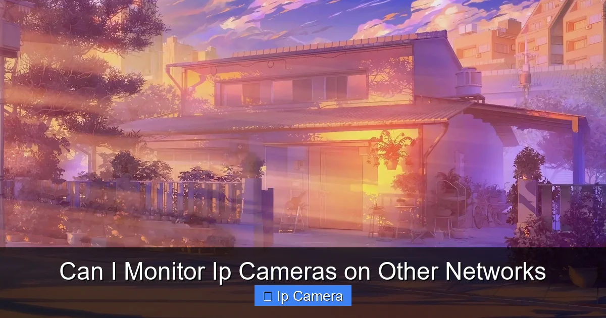 Can I Monitor Ip Cameras on Other Networks