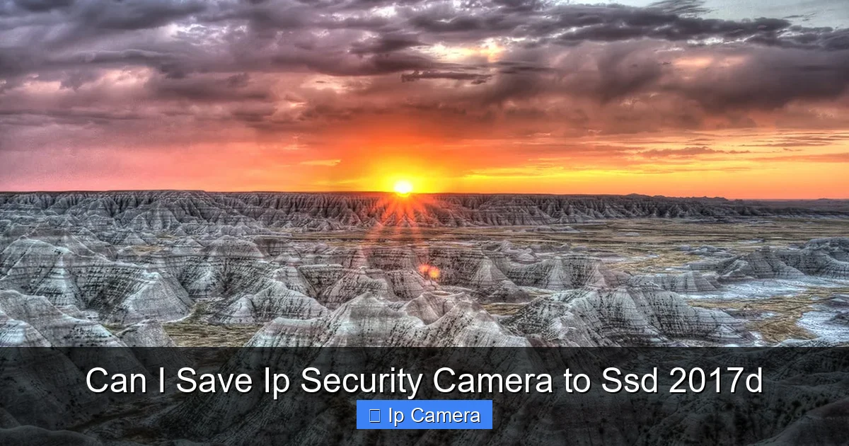 Can I Save Ip Security Camera to Ssd 2017d
