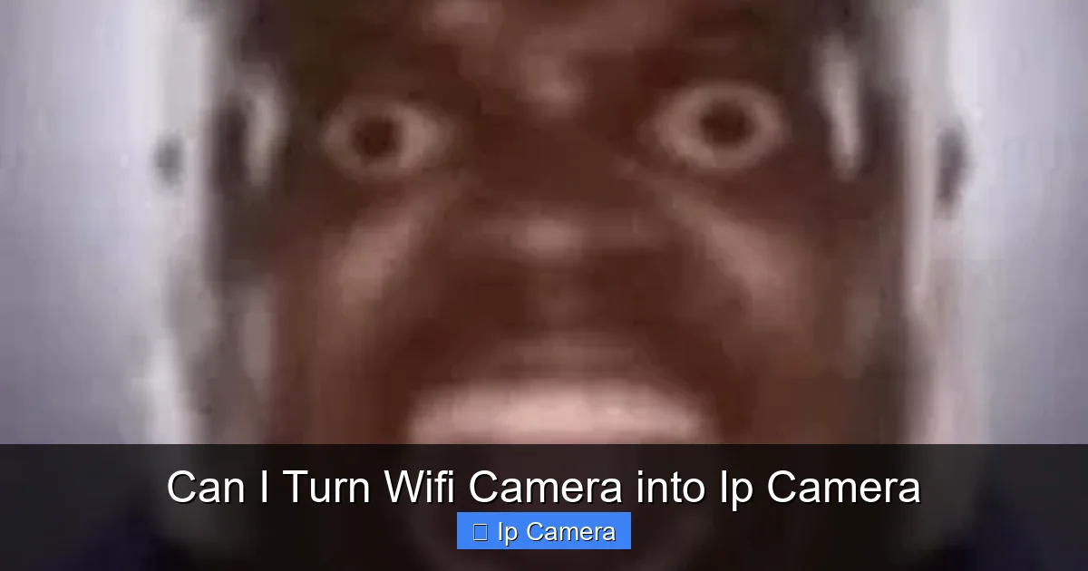 Can I Turn Wifi Camera into Ip Camera