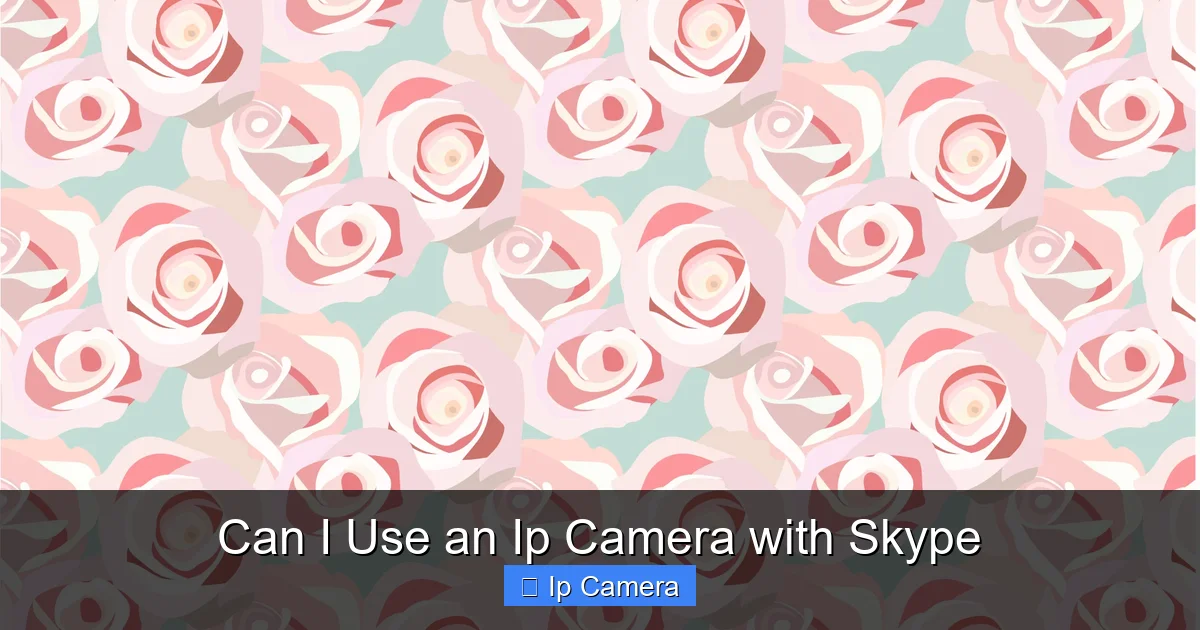 Can I Use an Ip Camera with Skype