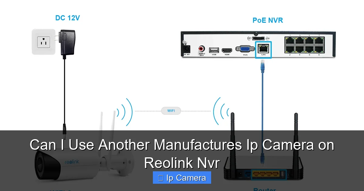 Can I Use Another Manufactures Ip Camera on Reolink Nvr