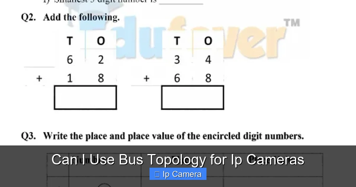 Can I Use Bus Topology for Ip Cameras