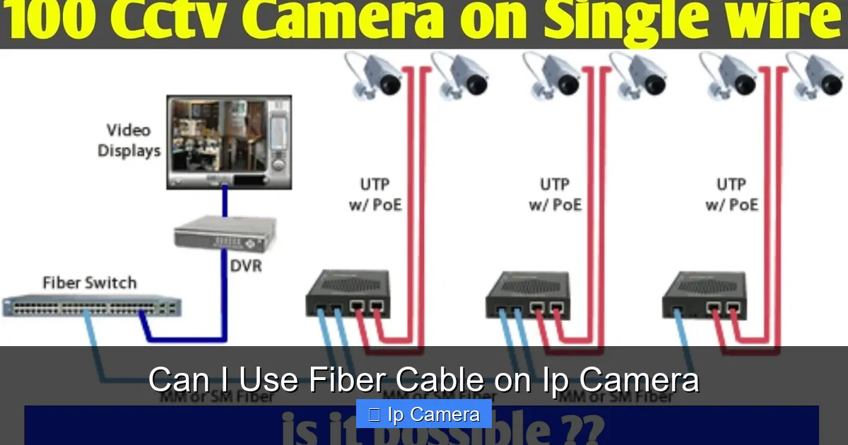 Can I Use Fiber Cable on Ip Camera