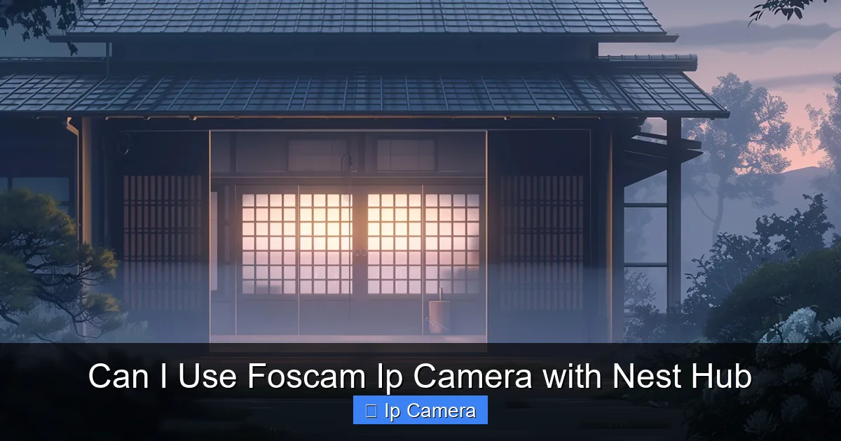 Can I Use Foscam Ip Camera with Nest Hub