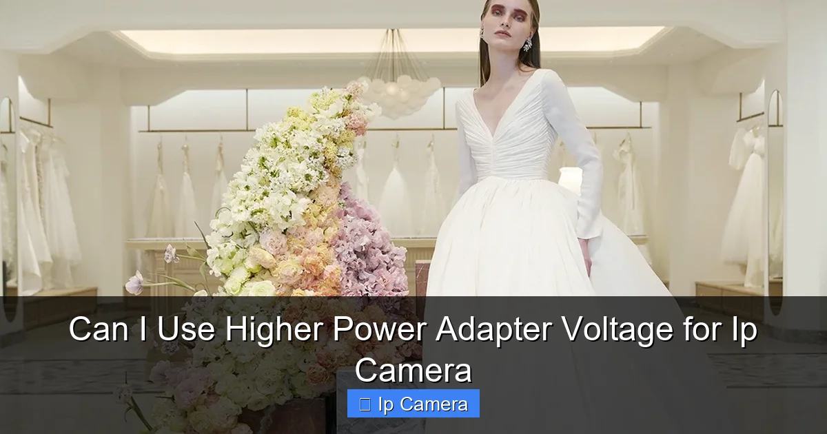 Can I Use Higher Power Adapter Voltage for Ip Camera