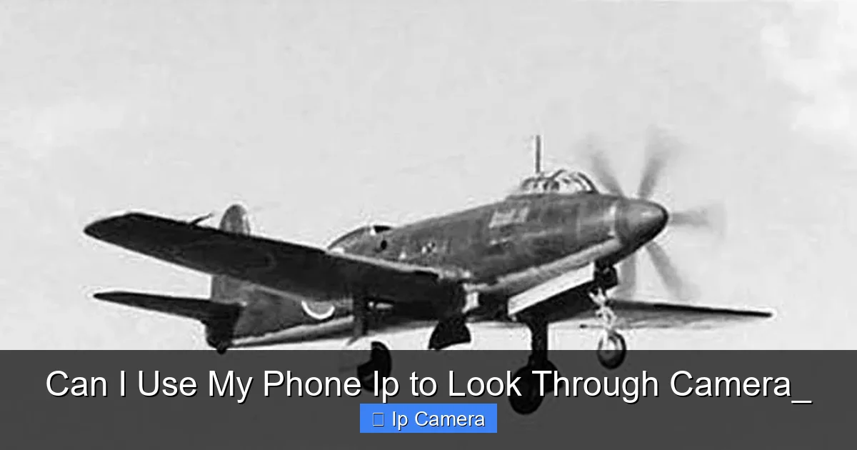 Can I Use My Phone Ip to Look Through Camera_